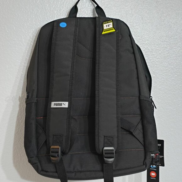 Puma Daily Backpack w Laptop Sleeve. Black.  Footwear compartment.  Nwt. - Picture 8 of 9